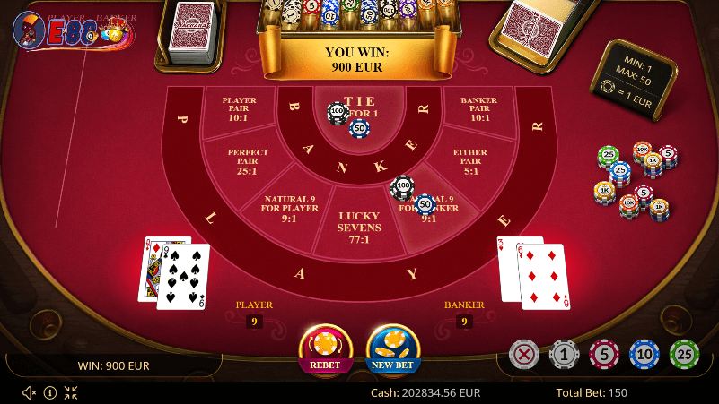 Trải nghiệm chơi baccarat game online tại E88