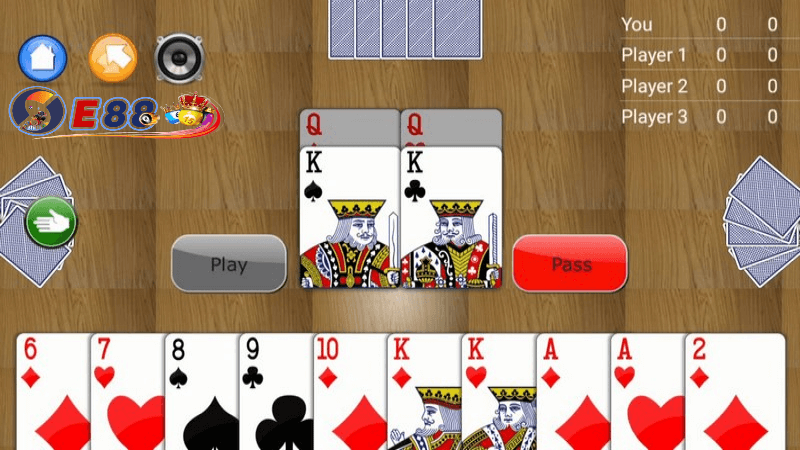 Chơi game đánh bài miễn phí tại E88